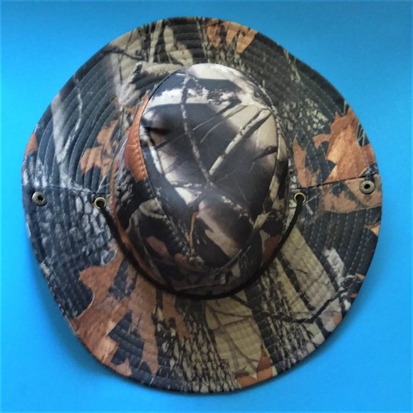 Bucket Hat Camo Hunting Fishing Side Snap Boonie Cap Drawstring Outdoor Mossy - Picture 2 of 10